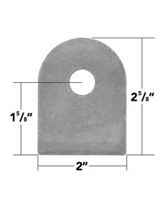 Weld On Flat Tab 9/16" Hole (10 Pack)