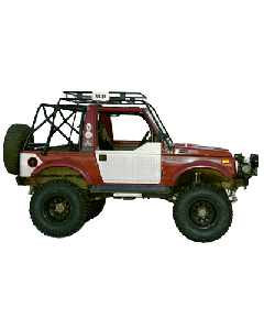 Samurai Warrior Diamond Plate and Steel Half Doors - 3 Types