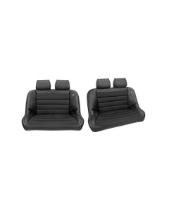 Corbeau Baja 40-Inch Bench Seat Black Vinyl With Headrest