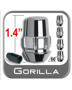 GORILLA CHROME LUG LOCK SET (5 LOCKS) 12MM X 1.5 FOR 2007-2014 TOYOTA FJ CRUISER (71631NB5)