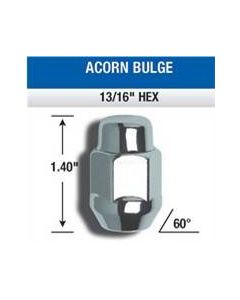CHROME LUG NUTS 14MM X 1.5