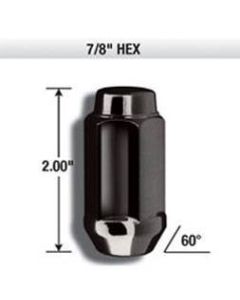 Black Chrome Lug Nuts 14mm x 1.5, 7/8" HEX for 2015+ Colorado/Canyon, 2007+ Tundra (Set of 4)