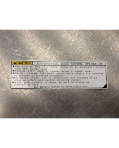 Electric Locker Differential Lock (Yellow) Caution Decal Label, Tacoma, 4Runner Style